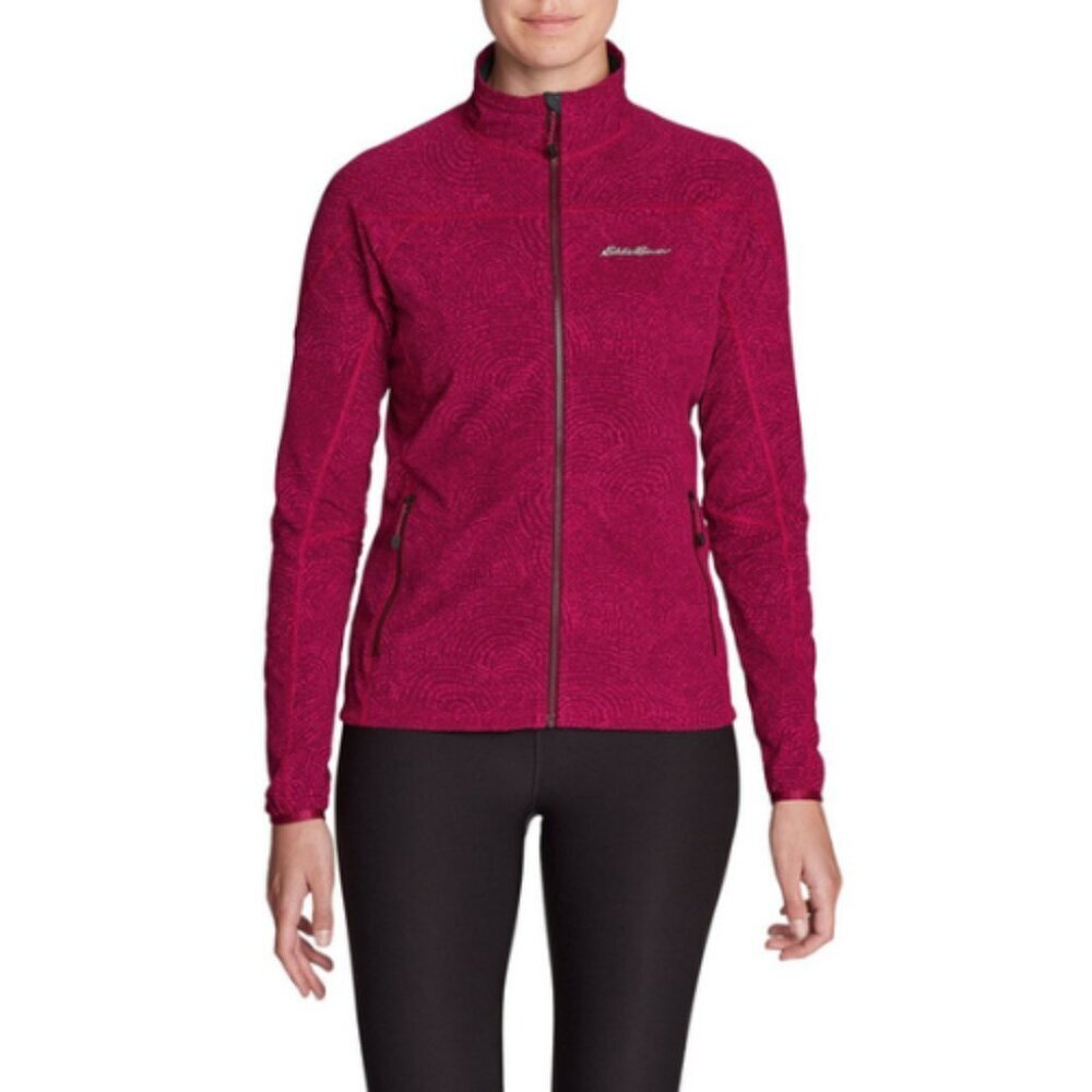 Eddie Bauer Womens Medium Pattern Pink Soft Shell Jacket